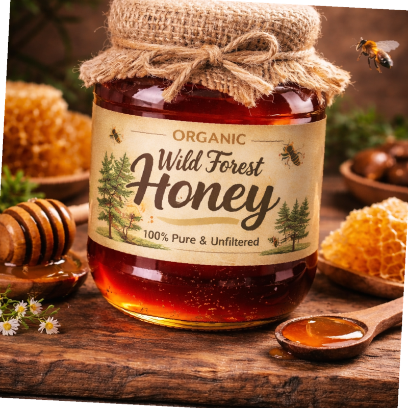 Organic Wild Forest Honey - Image 2